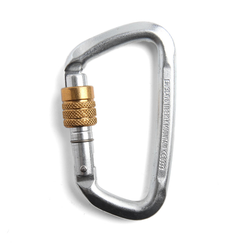 HARD STEEL MODIFIED D KEY SCREW GAT CARABINER