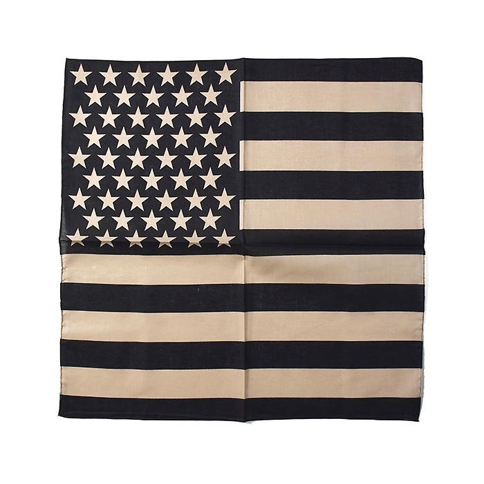 F6N-2G5 / 27" MONOCHROME US FLAG BANDANA